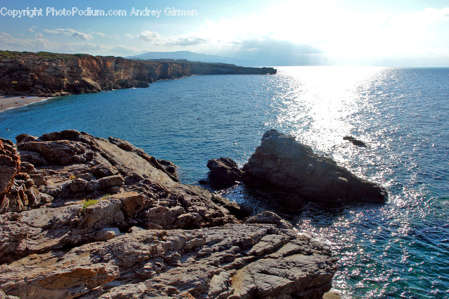 Cliff, Outdoors, Coast, Sea, Water, Promontory, Rock