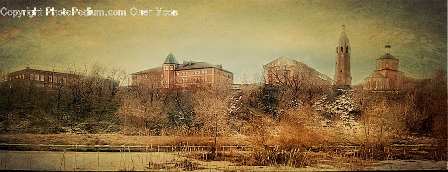 Architecture, Castle, Fort, Field, Grass, Grassland, Plant