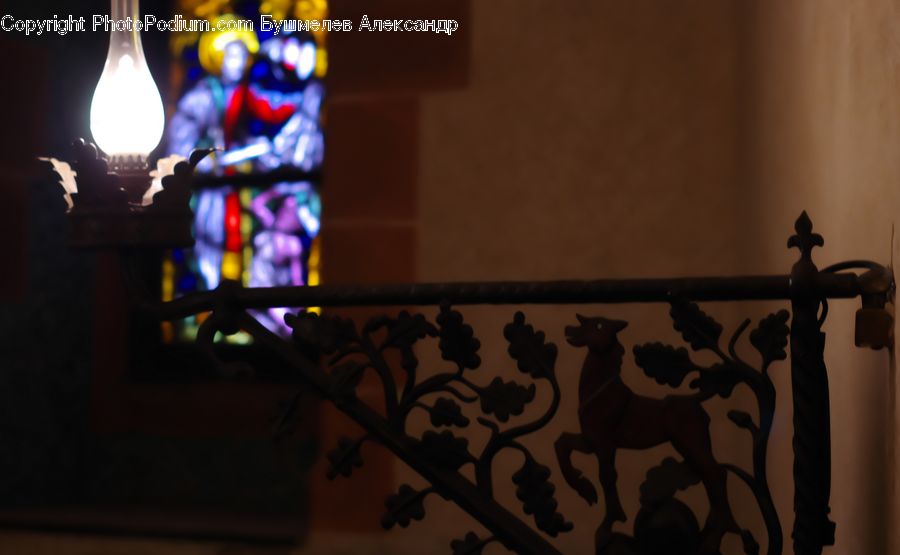 Silhouette, Banister, Handrail, Art, Modern Art, Lighting, Dining Room