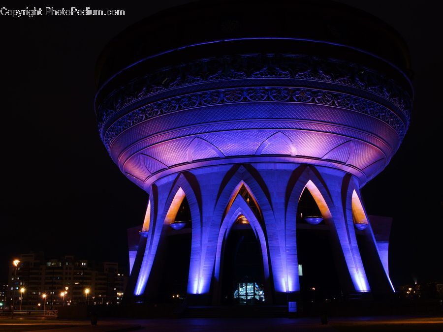 Building, Office Building, Architecture, Convention Center, Dome, Lighting, City