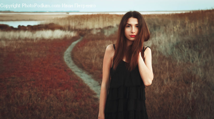 People, Person, Human, Female, Girl, Woman, Dirt Road