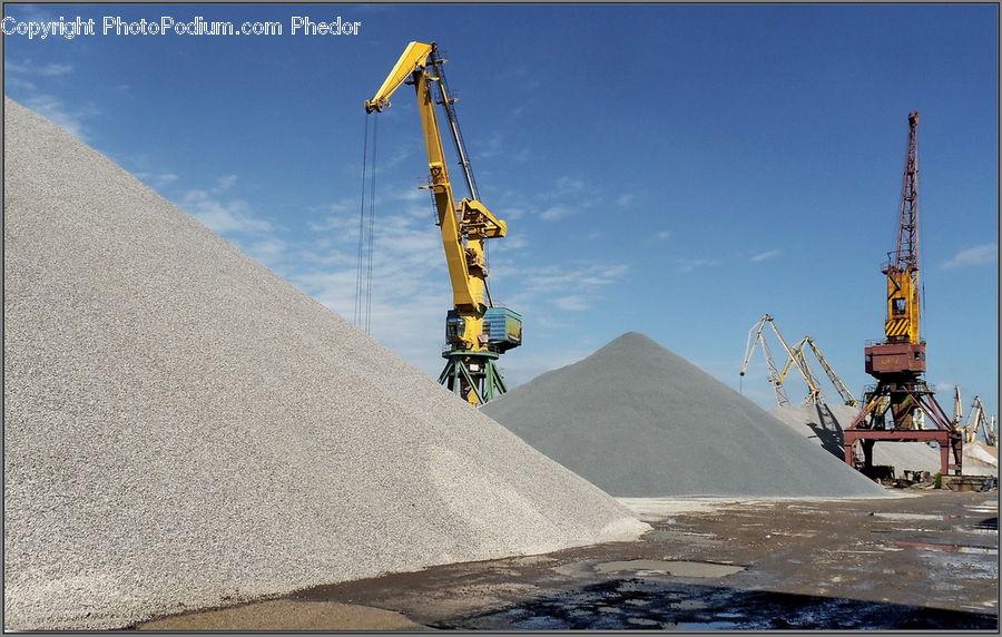 Constriction Crane, Mining, Gear, Machine, Wheel, Construction