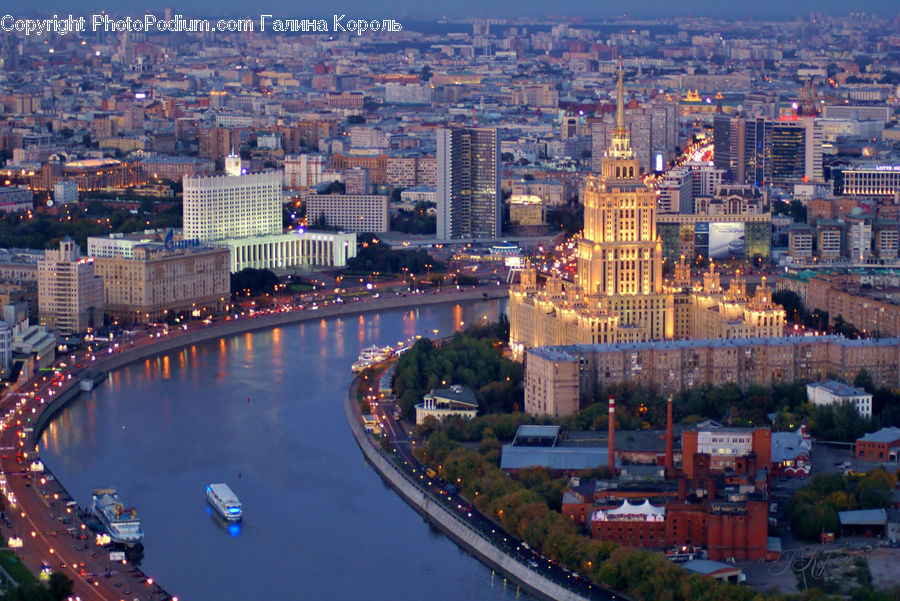 City, Downtown, Aerial View, Metropolis, Urban, Architecture, Housing
