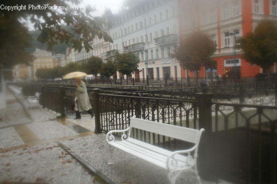 People, Person, Human, Railing, Bench, Asphalt, Tarmac