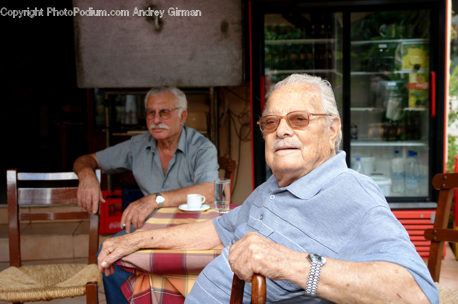 People, Person, Human, Senior Citizen, Bench, Worker, Plywood