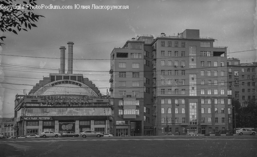 City, Downtown, Urban, Neighborhood, Town, Apartment Building, Building