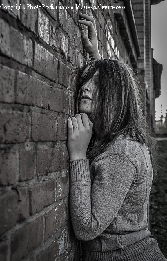 Human, People, Person, Brick, Portrait, Female