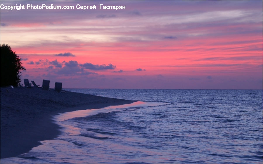 Coast, Outdoors, Sea, Water, Beach, Dawn, Dusk