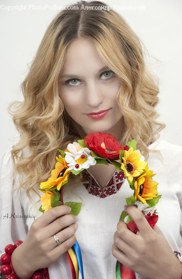 People, Person, Human, Female, Girl, Woman, Flower