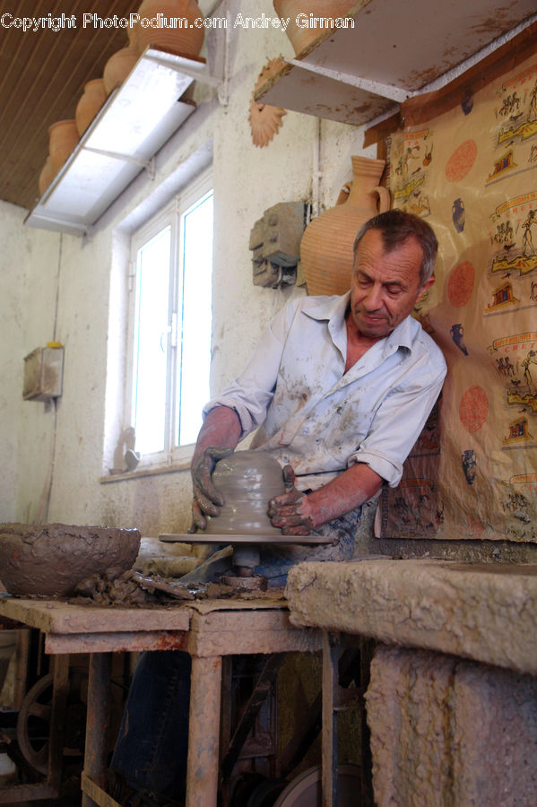 People, Person, Human, Mud, Soil, Pot, Pottery