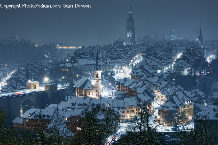 Ice, Outdoors, Snow, Architecture, Bell Tower, Clock Tower, Tower