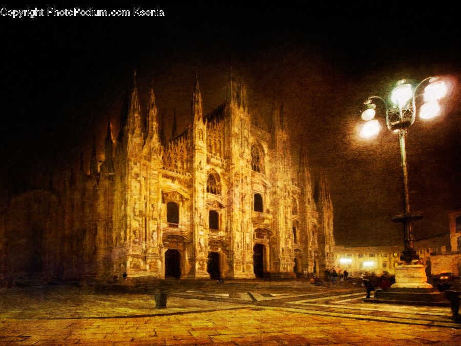 Architecture, Downtown, Plaza, Town Square, Parliament, Building, Lighting
