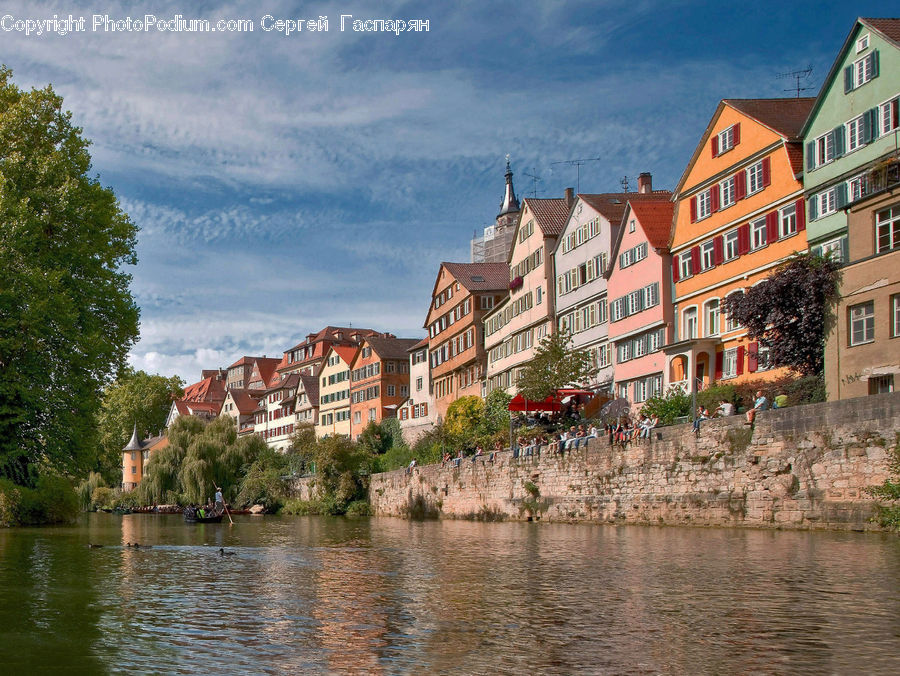 Canal, Outdoors, River, Water, Building, Downtown, Town