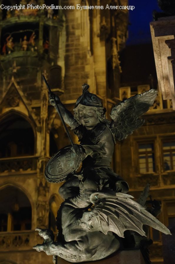 People, Person, Human, Art, Gargoyle, Statue, Arch