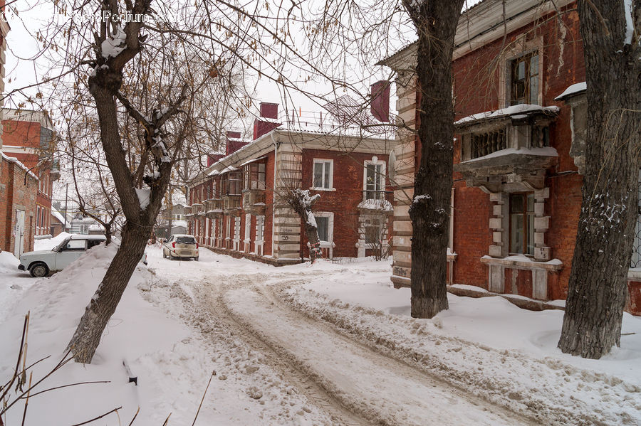 Blizzard, Outdoors, Snow, Weather, Winter, Ice, Brick
