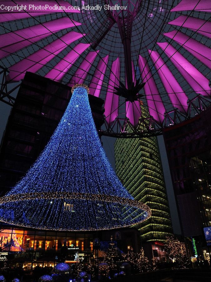 Lighting, City, Downtown, Building, Architecture, Dome