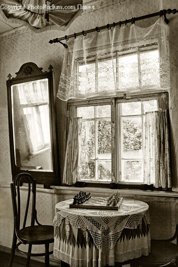 Home Decor, Linen, Tablecloth, Chair, Furniture, Dining Room, Indoors