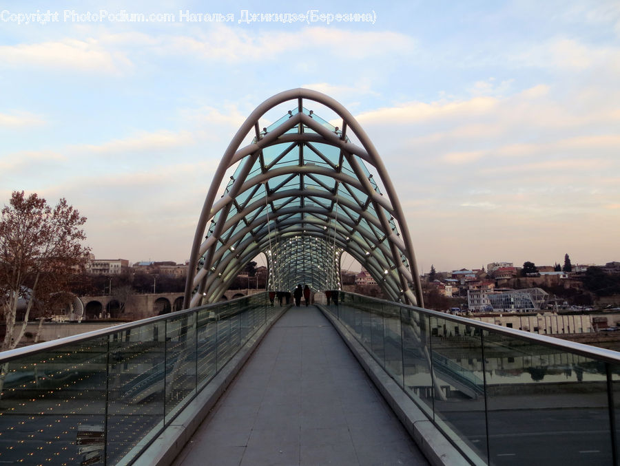 Bridge, City, Downtown, Urban, Freeway, Overpass, Building