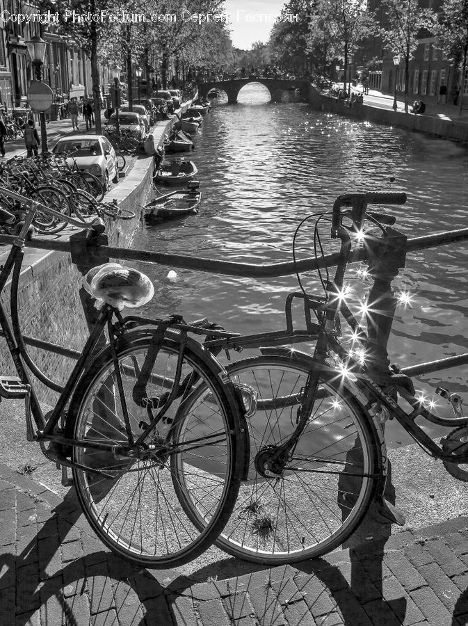 Bicycle, Bike, Vehicle, Bench, Harbor, Port, Waterfront