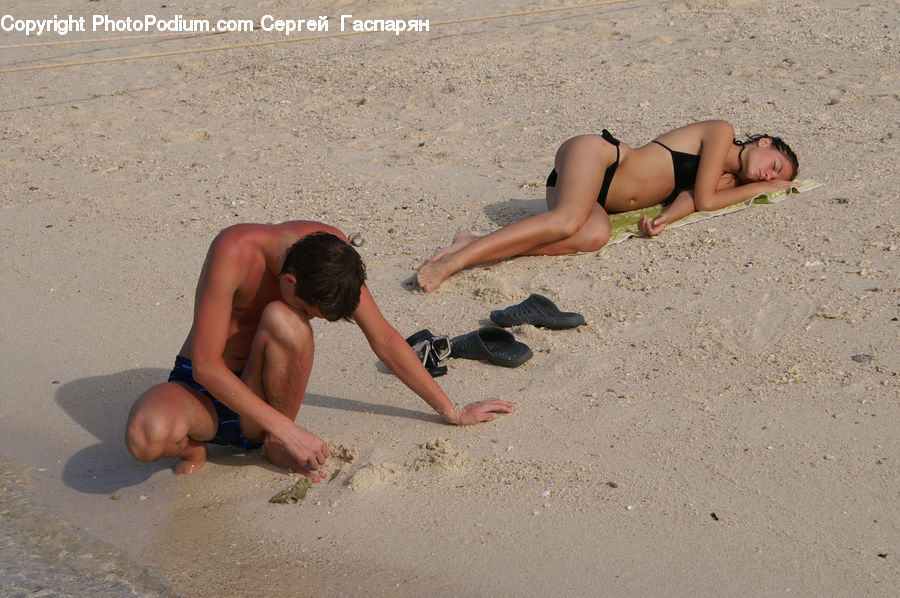Outdoors, Sand, Soil, People, Person, Human, Bikini
