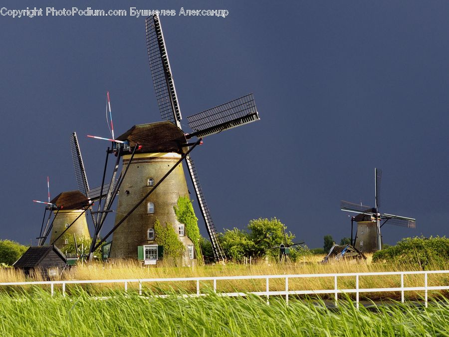 Engine, Machine, Motor, Turbine, Wind Turbine, Antenna, Countryside