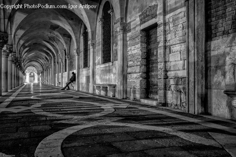Column, Pillar, Alley, Alleyway, Road, Street, Town