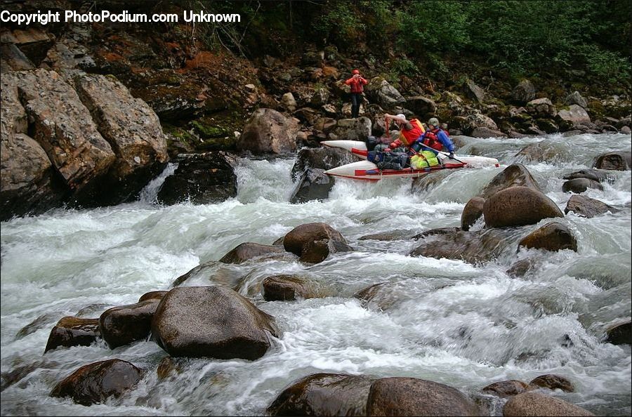 Adventure, Boat, Leisure Activities, Rafting, Rock, Cliff, Outdoors