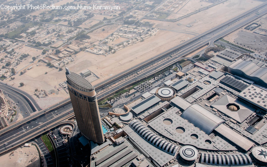 Aerial View, Building, Office Building, Computer, Computer Hardware, Electronics, Hardware