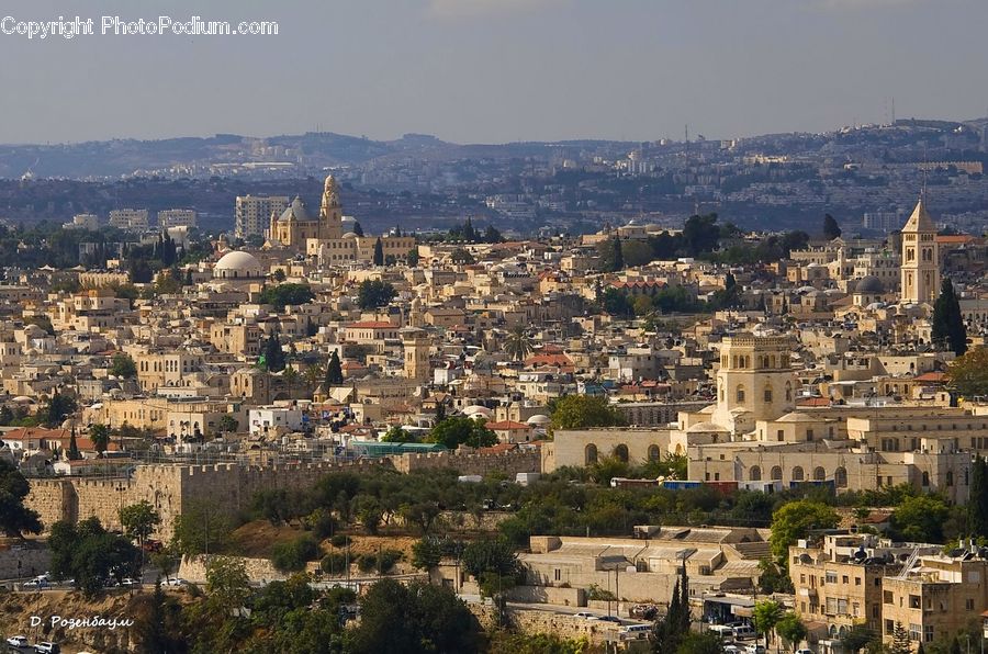 City, Downtown, Aerial View, Metropolis, Urban, Building, Town