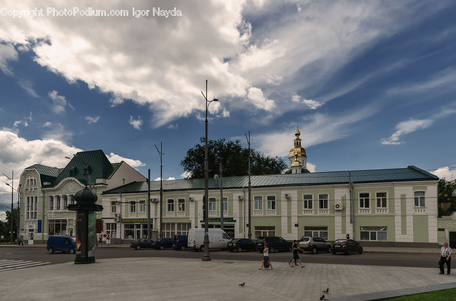Architecture, Downtown, Plaza, Town Square, Building, Town, Housing