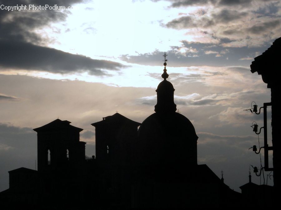 Architecture, Bell Tower, Clock Tower, Tower, Silhouette, Dome, Mosque
