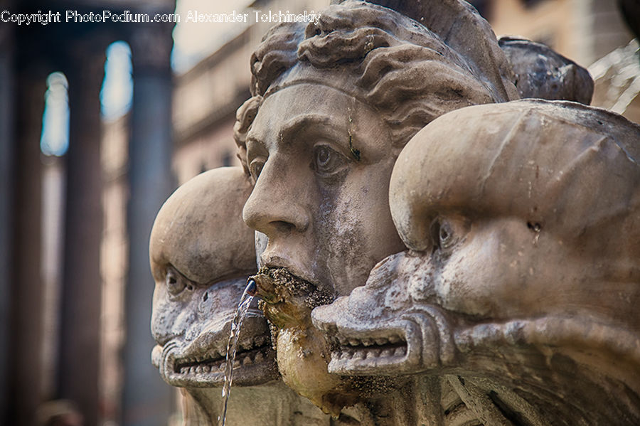 Art, Sculpture, Statue, Gargoyle, Head, Portrait, Face