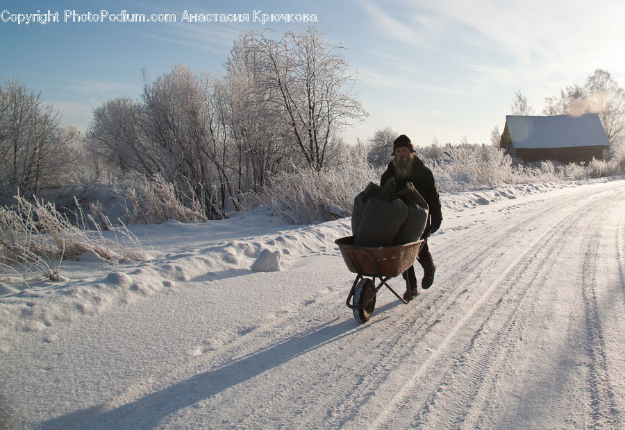 People, Person, Human, Sled, Frost, Ice, Outdoors
