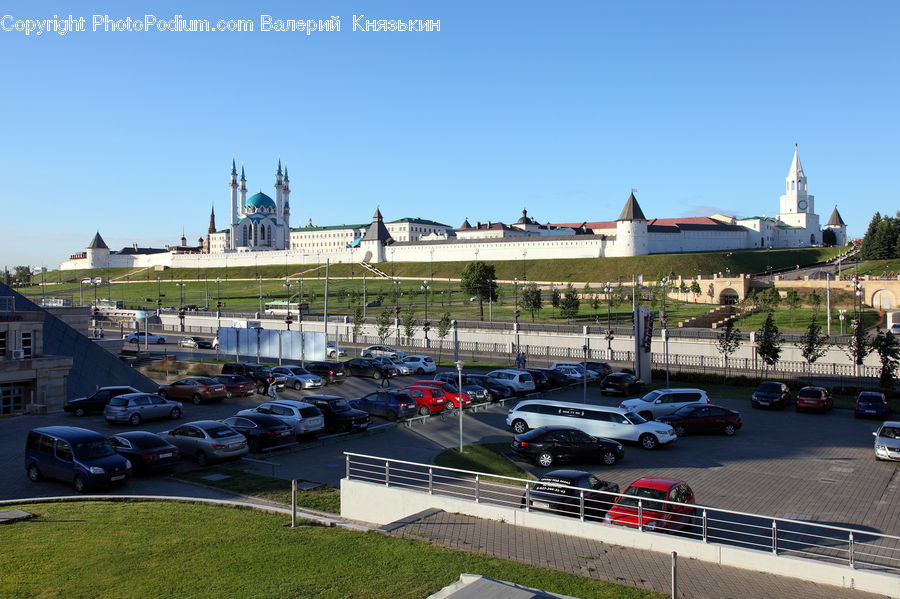 Parking, Parking Lot, Architecture, Church, Worship, Automobile, Car