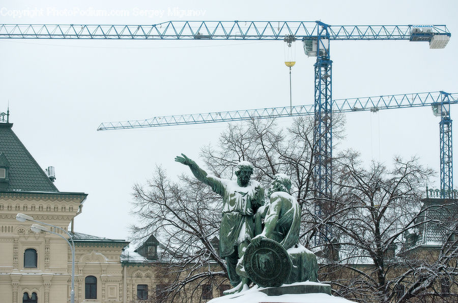 Art, Sculpture, Statue, Architecture, Church, Worship, Constriction Crane