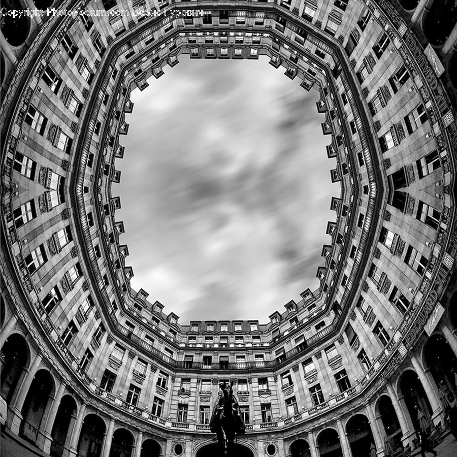 Hole, Building, City, Downtown, Urban, Architecture, Metropolis