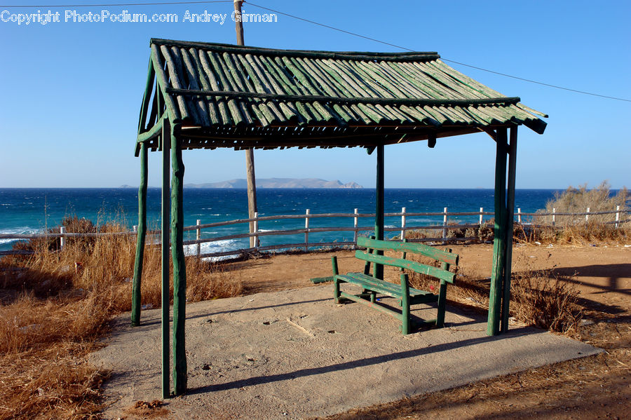 Gazebo, Canopy, Dock, Pier, Cabin, Hut, Rural