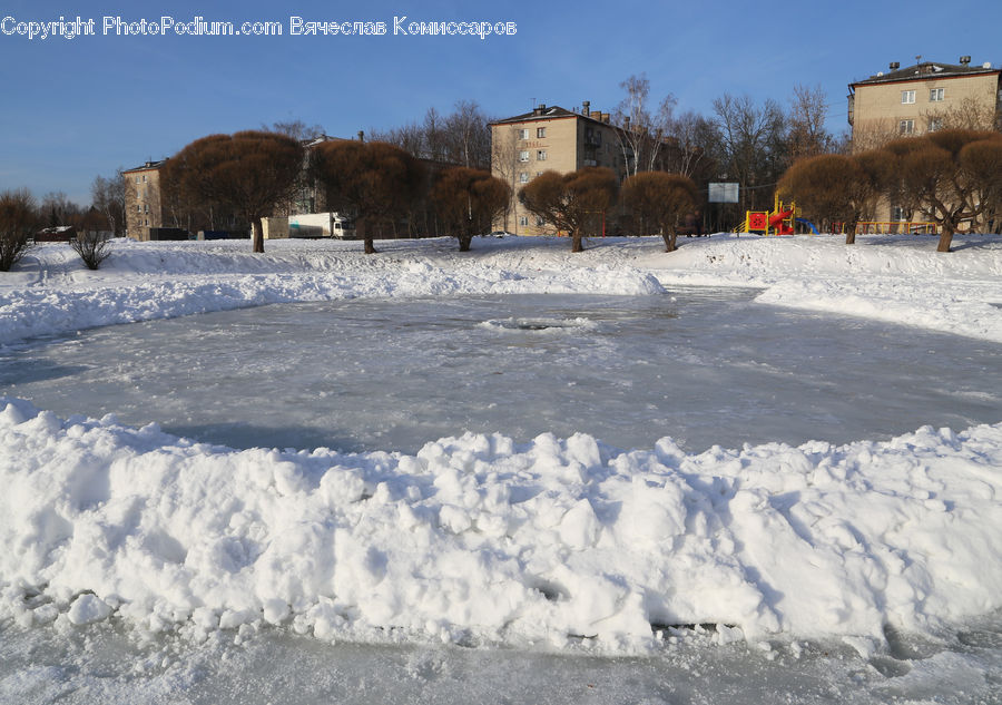 Building, Housing, Villa, Ice, Outdoors, Snow, Cottage