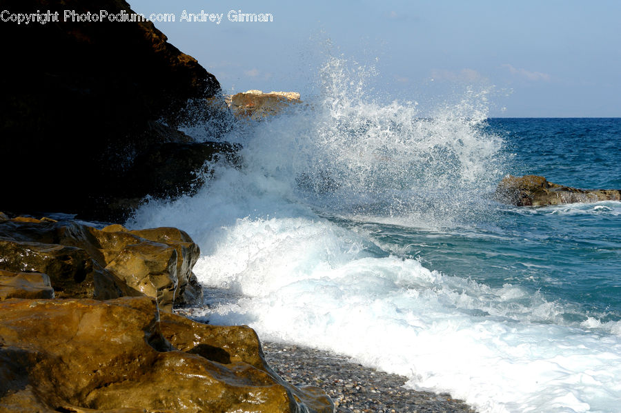 Outdoors, Sea, Sea Waves, Water, Coast, Ocean, Rock