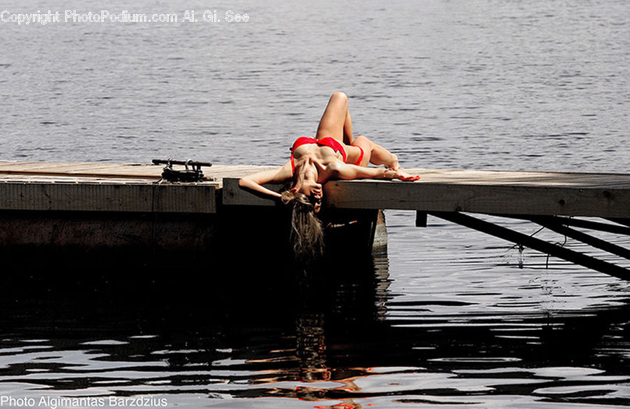 Dock, Landing, Pier, Bikini, Maillot, Swimwear, Boat