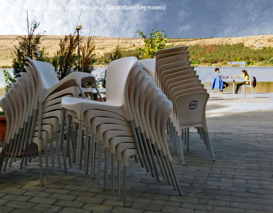 Chair, Furniture, Dining Table, Table, Column, Pillar, Outdoors