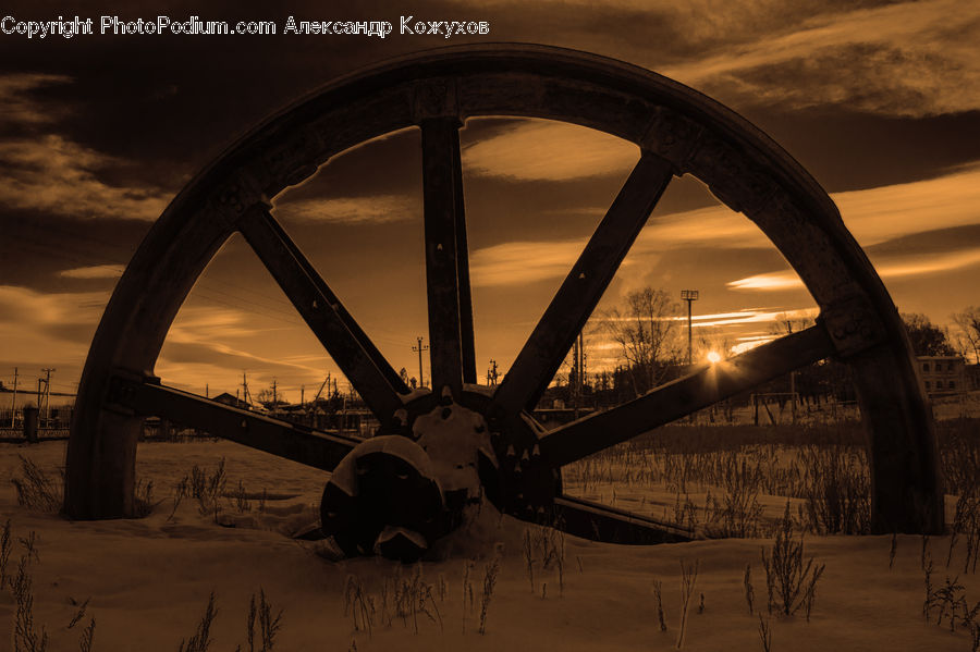 Propeller, Ice, Outdoors, Snow