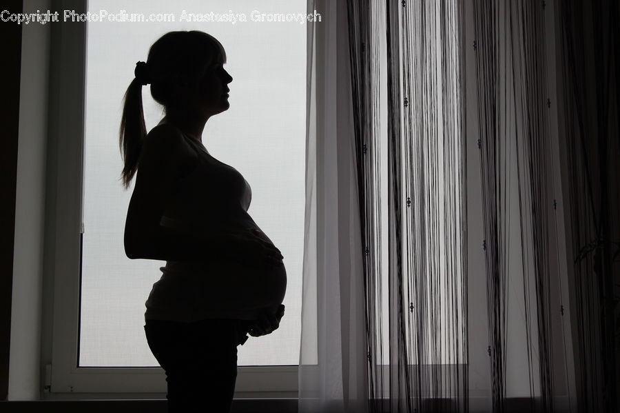 People, Person, Human, Silhouette, Curtain, Home Decor