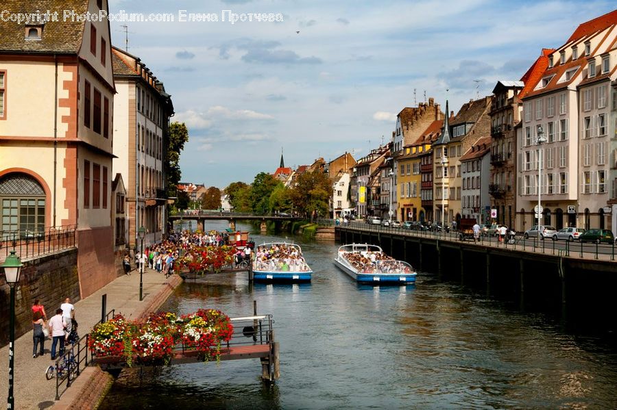 Plant, Potted Plant, Canal, Outdoors, River, Water, Boat