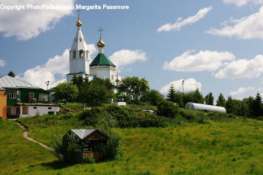 Architecture, Bell Tower, Clock Tower, Tower, Field, Grass, Grassland