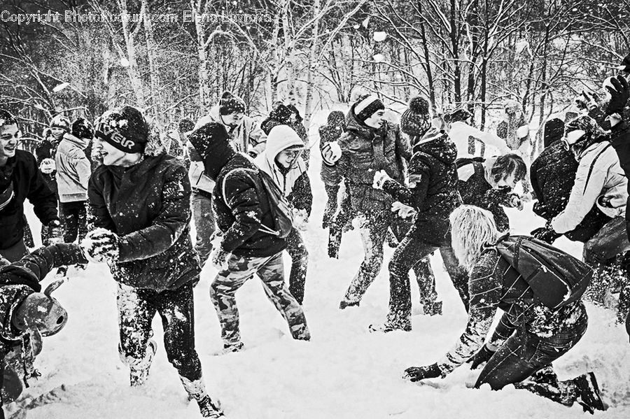 Drawing, Sketch, Crowd, Parade, Ice, Outdoors, Snow