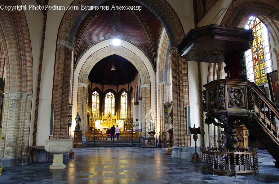 Aisle, Corridor, Architecture, Church, Worship, Chair, Furniture