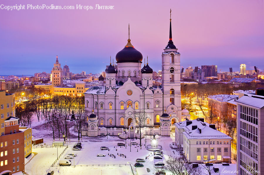 City, Downtown, Architecture, Dome, Mosque, Worship, Cathedral