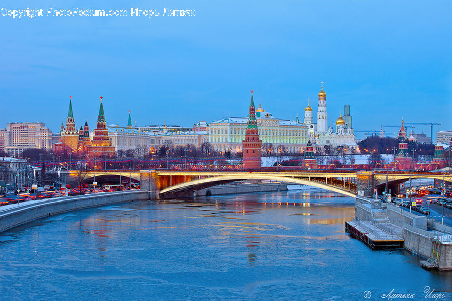 Bridge, Harbor, Port, Waterfront, City, Downtown, Urban