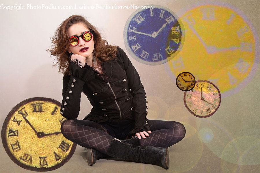 People, Person, Human, Analog Clock, Clock, Couch, Furniture